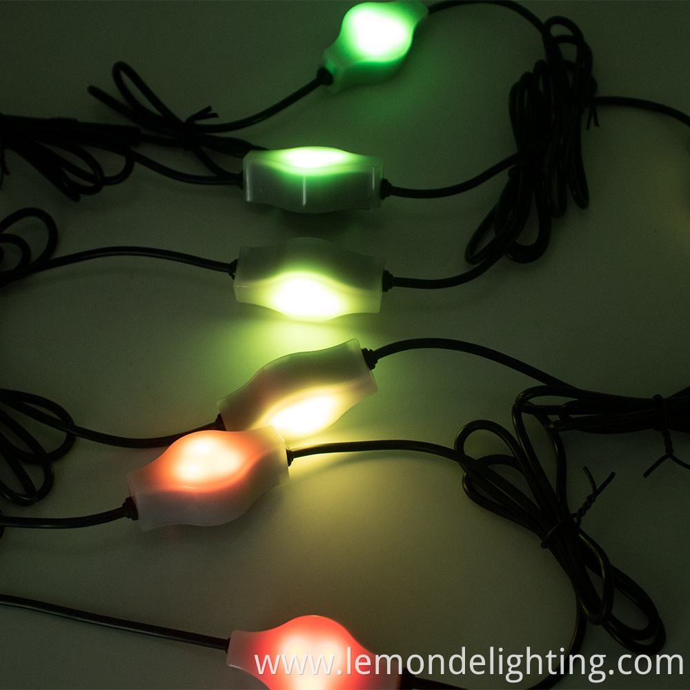 Solar Christmas tree lights with RGB colors